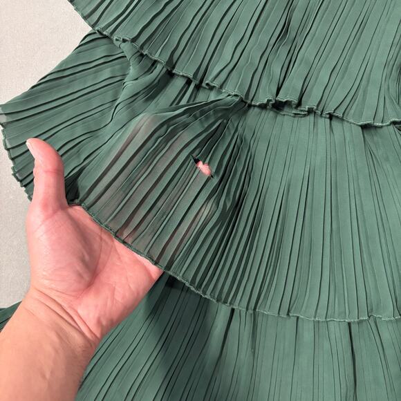 Lovers and Friends‎ Green Pleated Strapless Dress Size S Women’s Prom Wedding - Picture 10 of 14